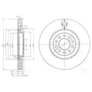 Тормозной диск передний. Jeep Cherokee 13- Alfa Romeo Giulietta, 159, Brera, Jeep Cherokee Delphi bg3993