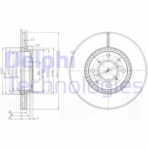 Купить Тормозной диск Suzuki Swift Delphi bg4049c (фото1) подбор по VIN коду, цена 2819 грн.