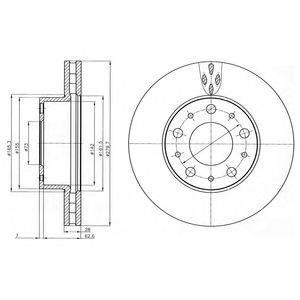 CITROEN Диск тормозной передний.Jumper,Fiat Ducato,Boxer 06- Delphi bg4059