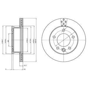 DB Диск тормозной перед. Sprinter 95-06 (285*22) Mercedes W903 Delphi bg4067