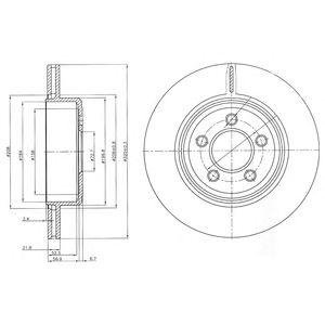 Гальмівний диск Chrysler 300C, Lancia Thema, Opel Insignia Delphi bg4073