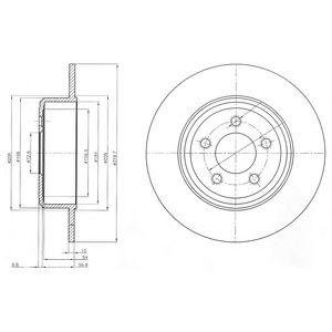 LANCIA Диск тормозной задний. THEMA 3.0 D 11-, Delphi bg4074