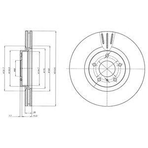 Тормозной диск Delphi bg4107