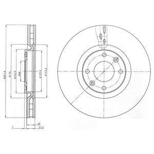 Купить CITROEN Диск тормозной передний.C4,DS4,DS5, Peugeot 308,3008,5008 Citroen DS4, DS5, Peugeot 5008, 308, 208, 3008 Delphi bg4166 (фото1) подбор по VIN коду, цена 1951 грн.