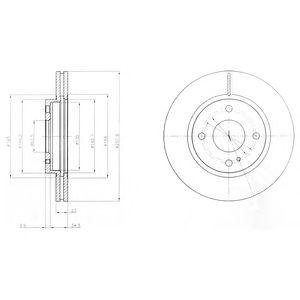Тормозные диски крашеные Delphi bg4170c
