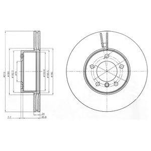 Купить Тормозные диски крашеные BMW E91, E90, X1, F30, E92, E93, F31, F32, F33, F36, F22 Delphi bg4172c (фото1) подбор по VIN коду, цена 2217 грн.