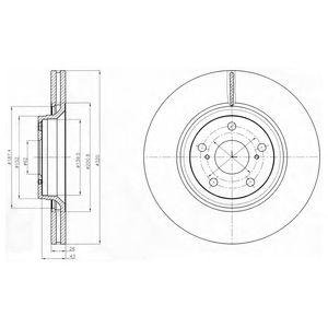 Купить Тормозные диски Toyota Avensis, Verso Delphi bg4235 (фото1) подбор по VIN коду, цена 1987 грн.