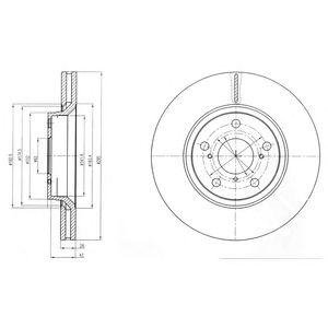 Тормозной диск Toyota Avensis, Verso, Auris Delphi bg4236c