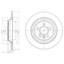 VOLVO Диск тормозной задний.S60 II,80 II,V60,XC70 06- SAAB 9-5, Volvo V60, V70, S80, Opel Insignia, Volvo XC70, S60 Delphi bg4239c