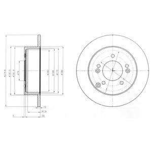 Тормозной диск KIA Carens Delphi bg4260