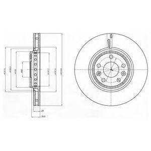 Тормозные диски Renault Laguna, Grand Scenic, Clio, Espace, Megane, Scenic Delphi bg4266