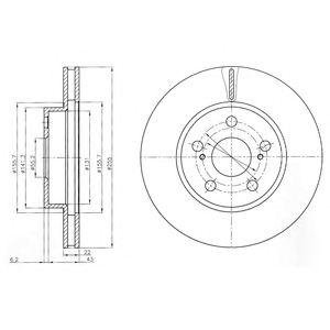 Тормозные диски Toyota Prius Delphi bg4269