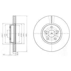 Тормозные диски Toyota Verso Delphi bg4277