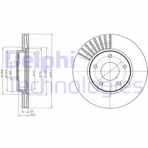 Купить Диск тормозной NISSAN Juke/Pulsar "F D=280mm "10>> Nissan Juke Delphi bg4282c (фото1) подбор по VIN коду, цена 1766 грн.