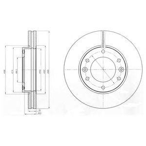 HYUNDAI Тормозной диск передний.H-1,Starex 06- Delphi bg4296