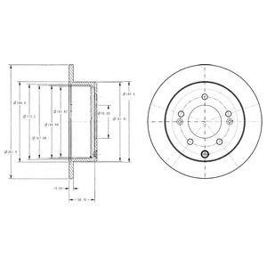 Гальмівний диск KIA Cerato Delphi bg4327