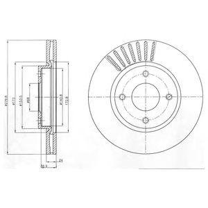 NISSAN Диск тормозной передний.Tiida Delphi bg4337