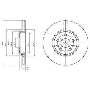 RENAULT Диск тормозной передний GRAND SCENIC II 2.0 dCi 05- Delphi bg4338