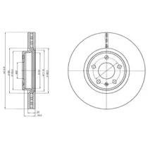 AUDI Диск тормозной передний 320mm A4/A5/A6/Q5 08- Delphi bg4346c