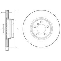 BMW ДИСК ГАЛЬМIВНИЙ ПЕРЕДНIЙ 3 F30,4 Gran Coupe/ F36 13- BMW F30, F34, F32, F31, F33, F36, F22, F23, E87 Delphi bg4458c