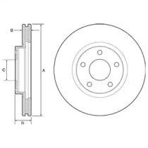 MAZDA Тормозной диск передний.Mazda 6 12-,CX-5 11- Mazda CX-5, 6 Delphi bg4562c