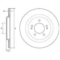 Тормозной диск Delphi bg4563c