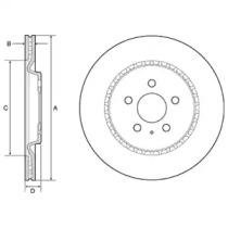 Купить Тормозные диски крашеные Audi A7, A6, A8, Q5, A5, A4, Q7, Volkswagen Touareg Delphi bg4643c (фото1) подбор по VIN коду, цена 5185 грн.