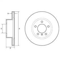 Гальмівний диск BMW F20, F30, F32, F31, F34, F36, F33 Delphi bg4645c