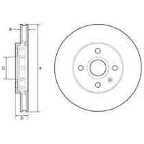 VW Диск тормозной передний.Up,Load,Skoda Citigo,Seat 11- Delphi bg4647c