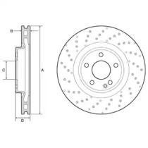 Купить Тормозные диски крашеные Mercedes W246, CLA-Class, W176, GLA-Class Delphi bg4658c (фото1) подбор по VIN коду, цена 2565 грн.