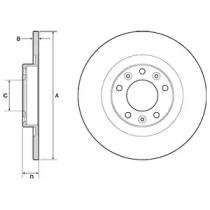 Гальмівний диск Citroen C4, Peugeot 308, Citroen Jumpy Delphi bg4662c