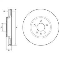 Диск гальм. передн. OPEL ASTRA J 10- Opel Astra, Zafira Delphi bg4672c