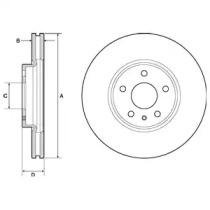 Купить Тормозные диски крашеные Ford Mondeo Delphi bg4702c (фото1) подбор по VIN коду, цена 4652 грн.