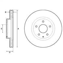 Купить Тормозной диск Mazda 3, CX-3 Delphi bg4713c (фото1) подбор по VIN коду, цена 3856 грн.