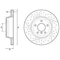 BMW Гальмівний диск задн. 1 (E81), 1 (E87), 3 (E90), 3 Touring (E91), 3 (E92) Delphi bg4714c