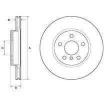 Диск гальм. передн. BMW 2 Mini Cooper, BMW F45, F46, Mini Clubman, Countryman Delphi bg4777c