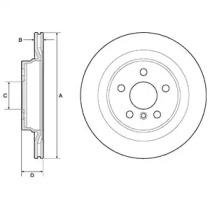 BMW Диск гальмівний задній 1/F40, X1/F48 Delphi bg4778c