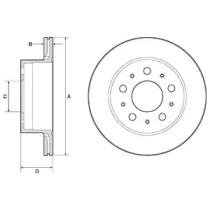 Купить Тормозные диски задние Fiat Ducato, Peugeot Boxer, Citroen Jumper Delphi bg4796c (фото1) подбор по VIN коду, цена 2243 грн.