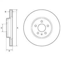 Тормозной диск Audi A5, A4 Delphi bg4799c