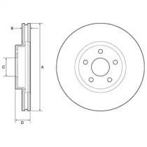 Тормозные диски Ford S-Max, Galaxy Delphi bg4803c