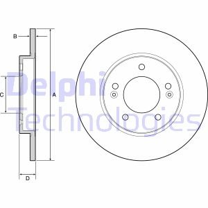 Тормозной диск Delphi bg4949c