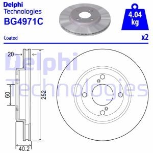 Диск тормозов. передняя. SUZUKI SWIFT 17- Delphi bg4971c