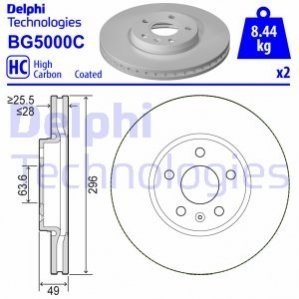Тормозные диски Delphi bg5000c