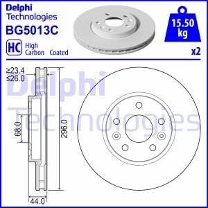 Купить Тормозные диски Renault Megane Delphi bg5013c (фото1) подбор по VIN коду, цена 2438 грн.