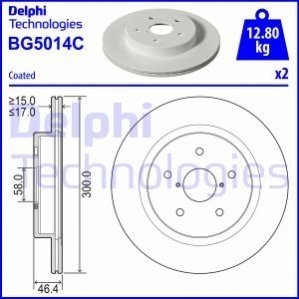 Тормозные диски Delphi bg5014c