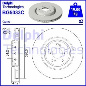 Тормозные диски Delphi bg5033c