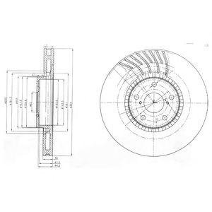 Тормозной диск пер. лев. Lexus GS 05- Lexus IS, GS Delphi bg9011