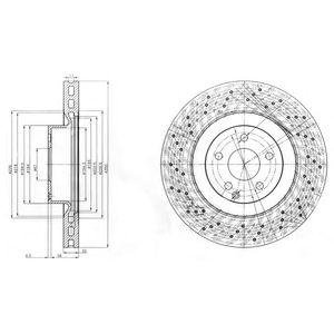 Тормозные диски Mercedes W221, C216, W211, S211, W212 Delphi bg9057