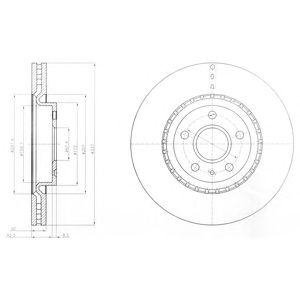 Тормозные диски SAAB 9-5, Opel Insignia Delphi bg9068