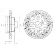 Гальмівний диск Mercedes W204, W212, S204, S212, C204, C124, C207, C238, A124, A207, A238, W203, S203 Delphi bg9076c